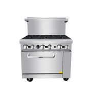 Atosa 36'' Gas Range W/6 Open Burners (Natural Gas)
