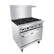 Atosa 36'' Gas Range W/6 Open Burners (Natural Gas)