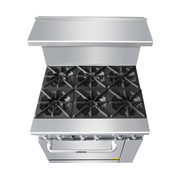 Atosa 36'' Gas Range W/6 Open Burners (Natural Gas)