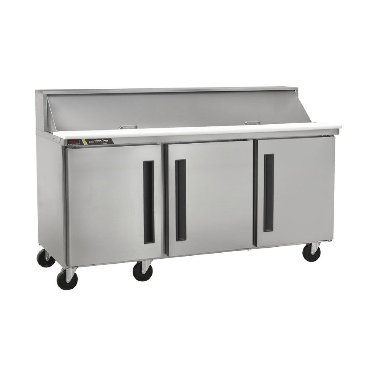 Centerline 72'' Mega Top Prep Table (Doors: Left/Right/Right)