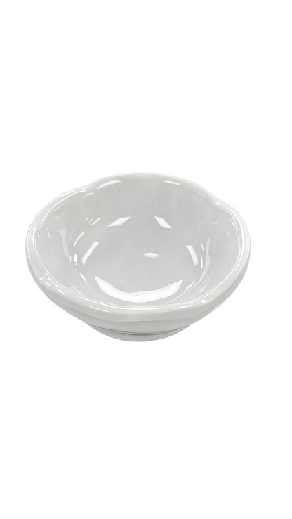 Melamine 3" Flower White Sauce Dish