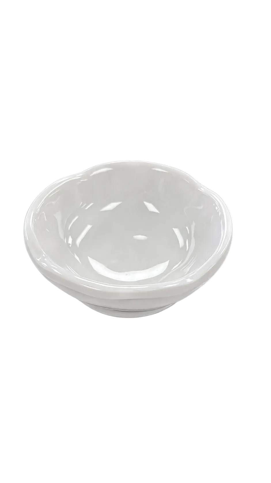 Melamine 3" Flower White Sauce Dish