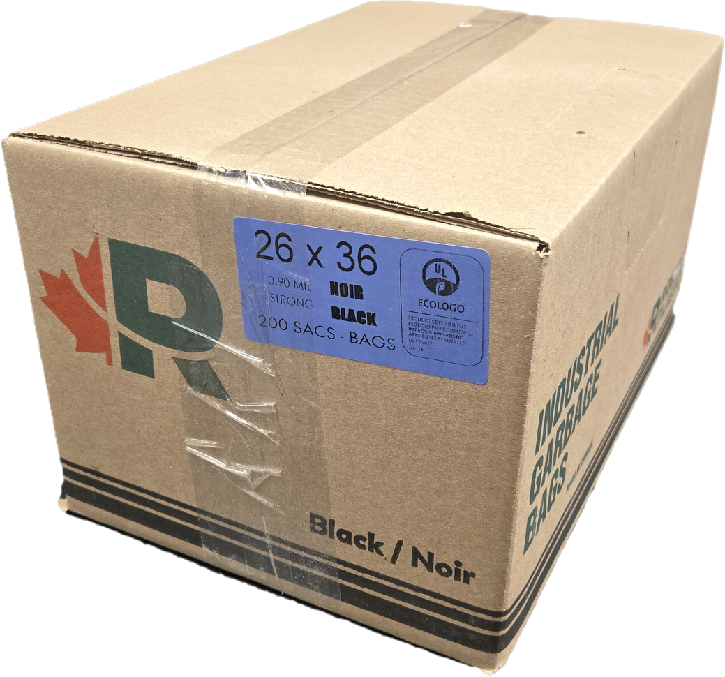 ECOLOGO Black Garbage bag