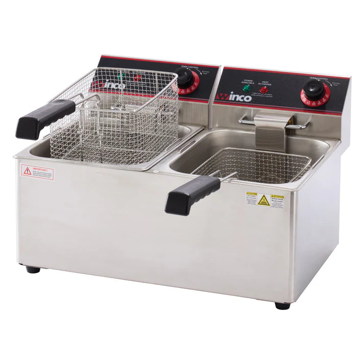 Winco, Electric Twin Well Deep Fryer