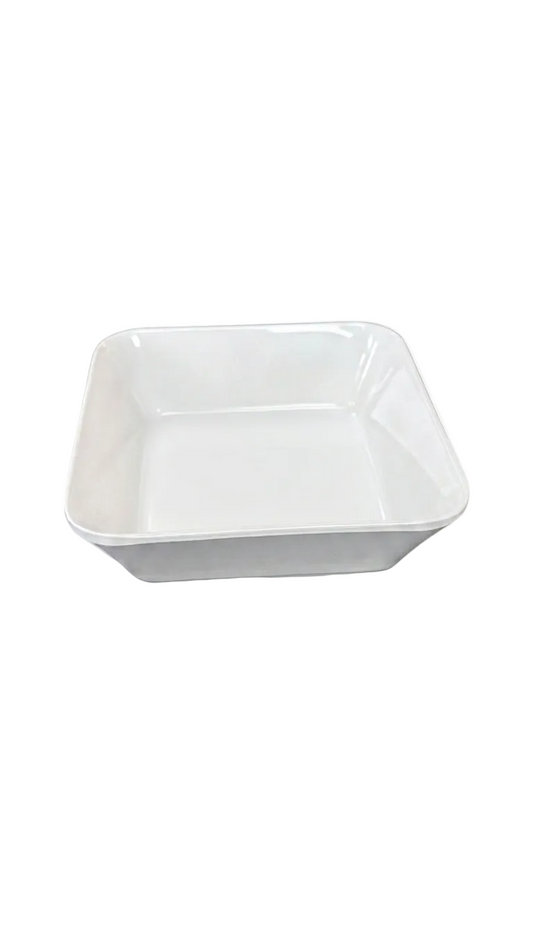 Bol à sauce carré blanc en mélamine de 9,9 cm