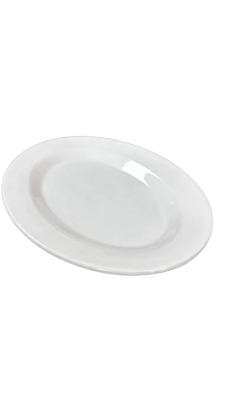 Melamine 8.75" White Oval Plate