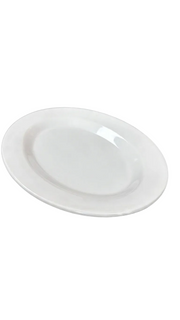 Melamine 8.75" White Oval Plate