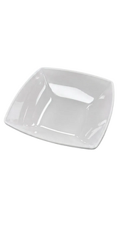 Melamine 8.5" / 7.5" White Square Bowl