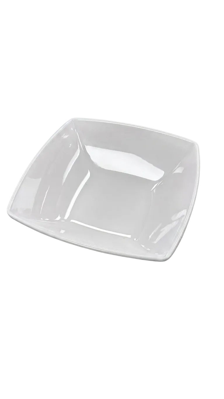 Melamine 8.5" / 7.5" White Square Bowl