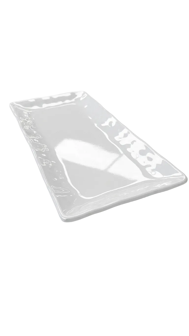Melamine 13.2" White Rectangular Plate