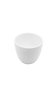 Melamine 3.1" White Ribbed Tea Cup