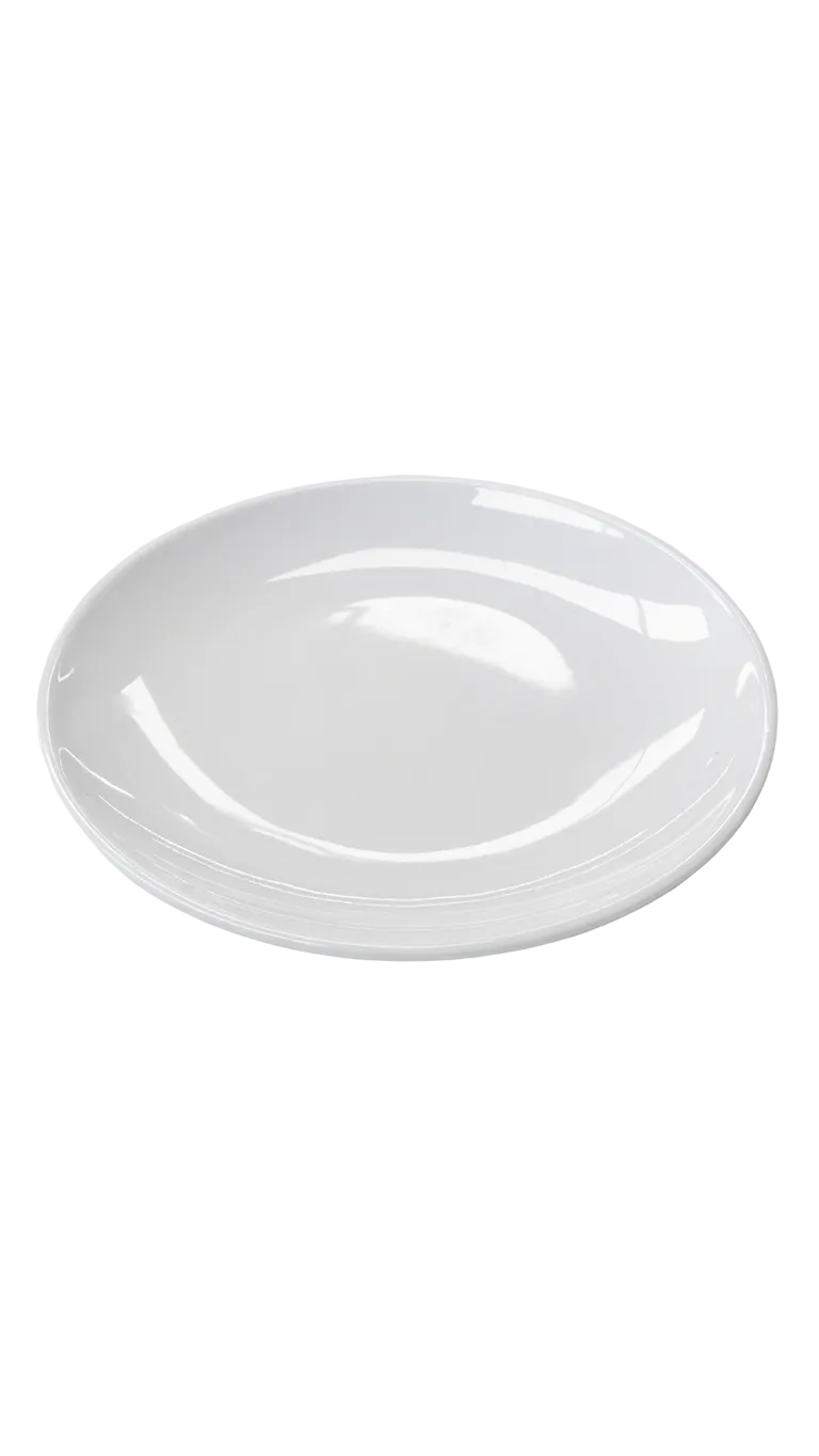 Melamine White Shiny Plate (Small / Large)