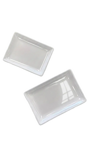 Melamine White Rectangular Plate ( 6.7", 8.25")