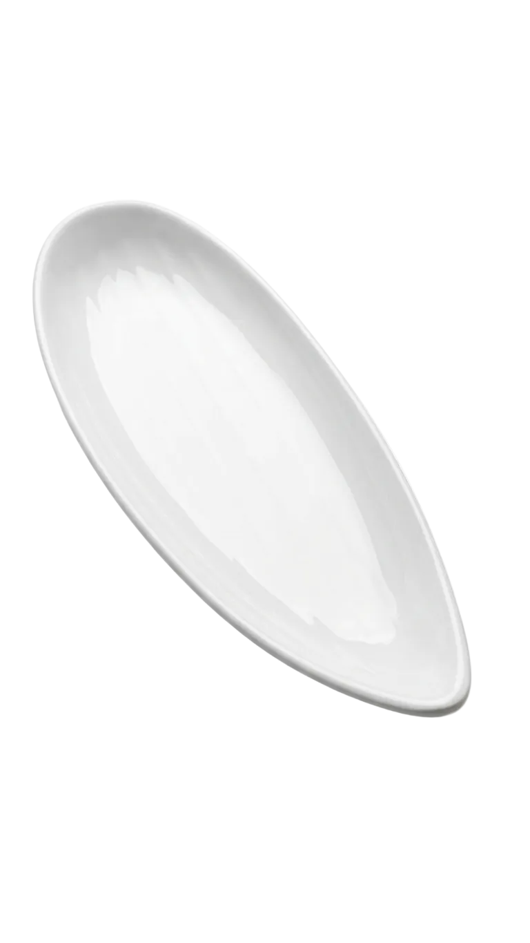 Assiette conique brillante en mélamine blanche de 35 cm