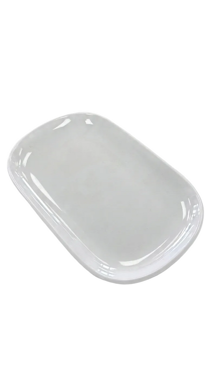 Melamine 8.5" White Rectangular Plate