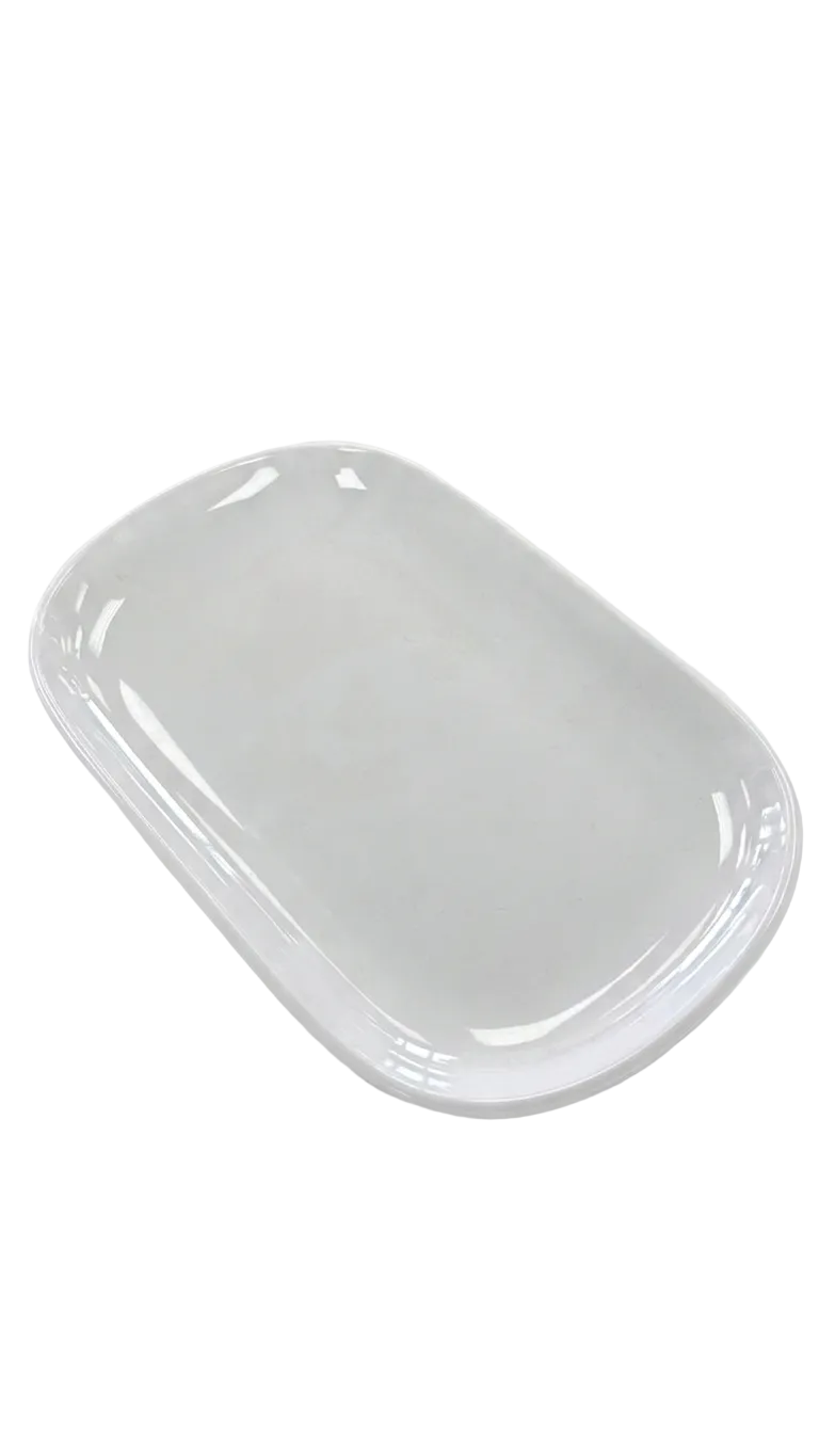 Melamine 8.5" White Rectangular Plate