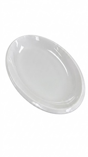 Melamine  18" White Oval Deep Banquet Plate