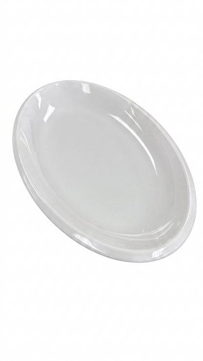 Melamine  18" White Oval Deep Banquet Plate