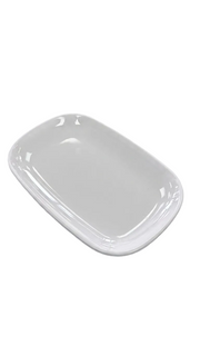 Melamine 7" White Rectangular Plate