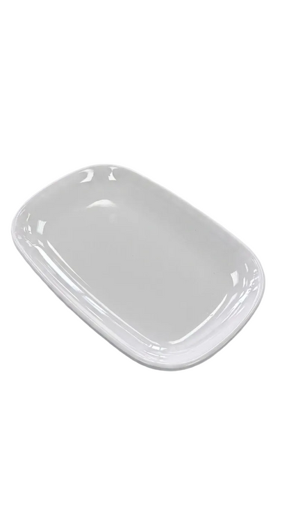 Melamine 7" White Rectangular Plate