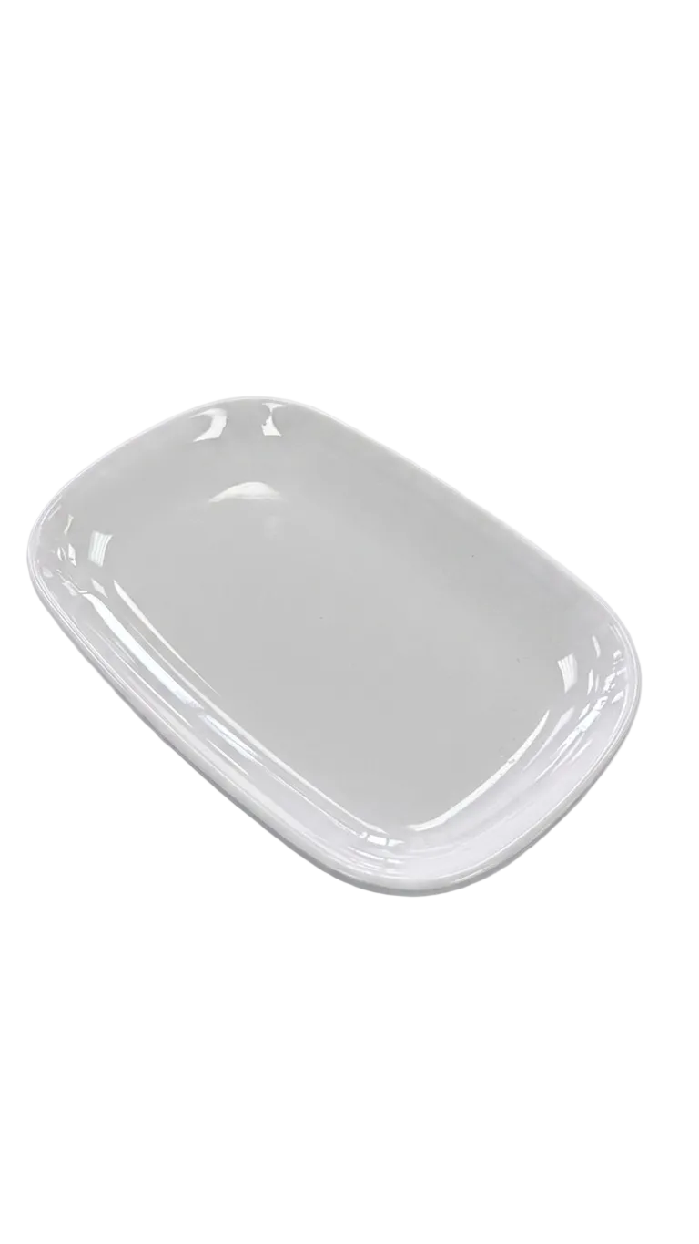 Melamine 7" White Rectangular Plate