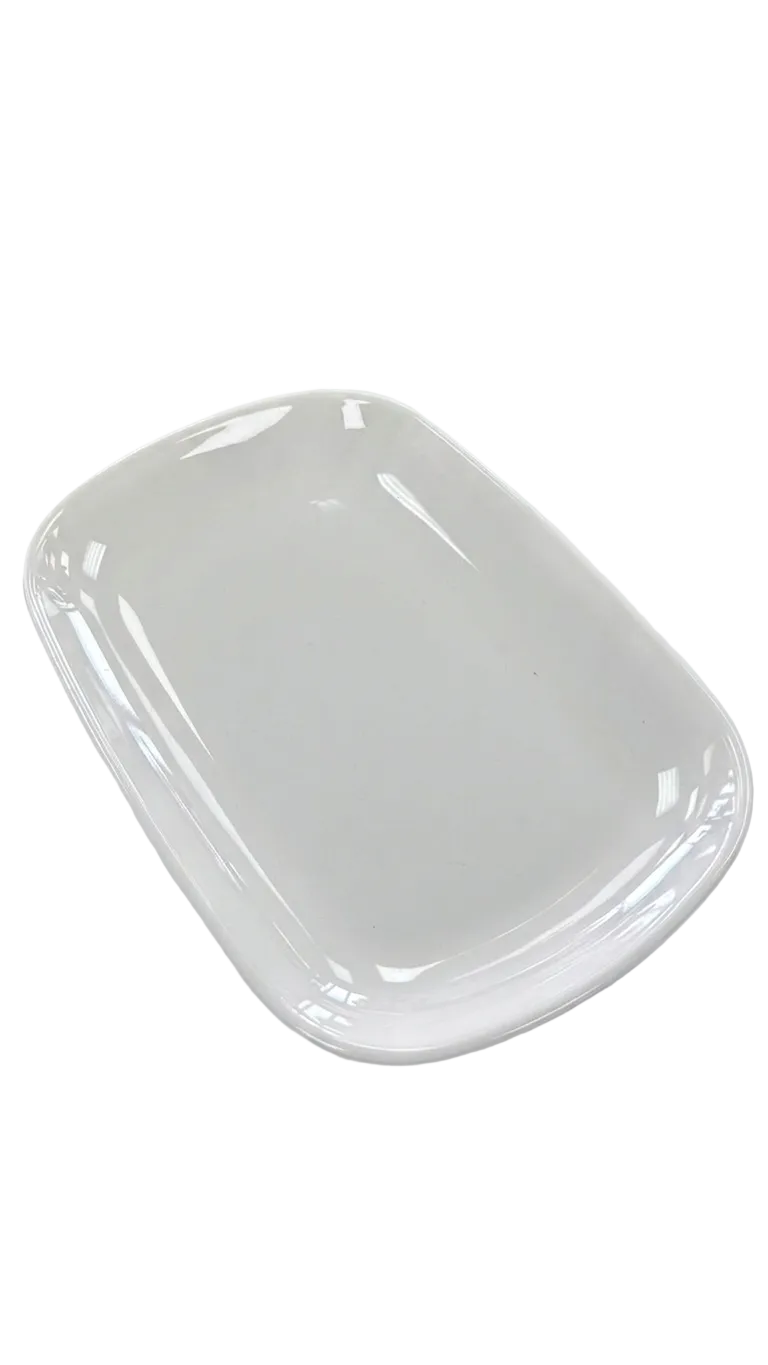 Melamine 9.35" White Rectangular Platter