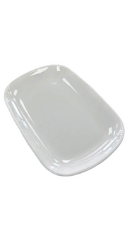 Melamine 9.35" White Rectangular Platter