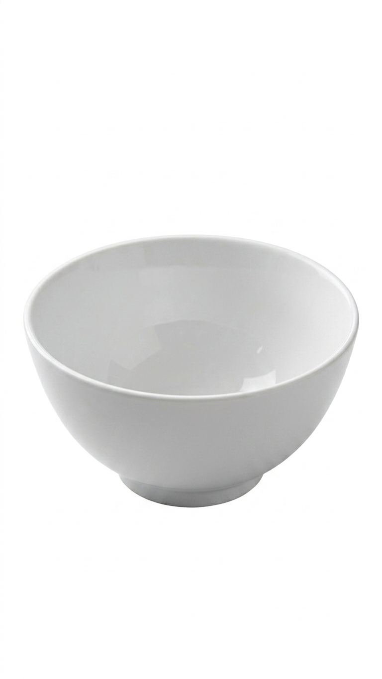 Melamine 5" White Round Rice Bowl