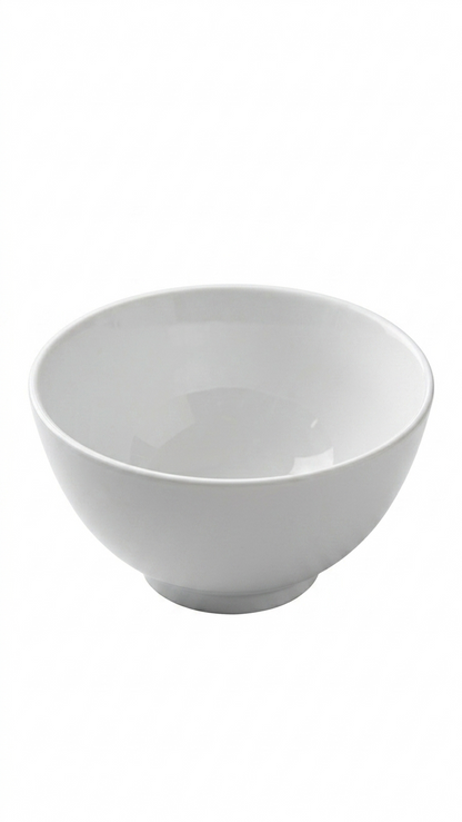 Bol à riz rond en mélamine de 12,7 cm, blanc