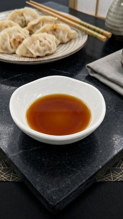 Melamine 3.5" Shiny White Flower Edge Sauce Dish