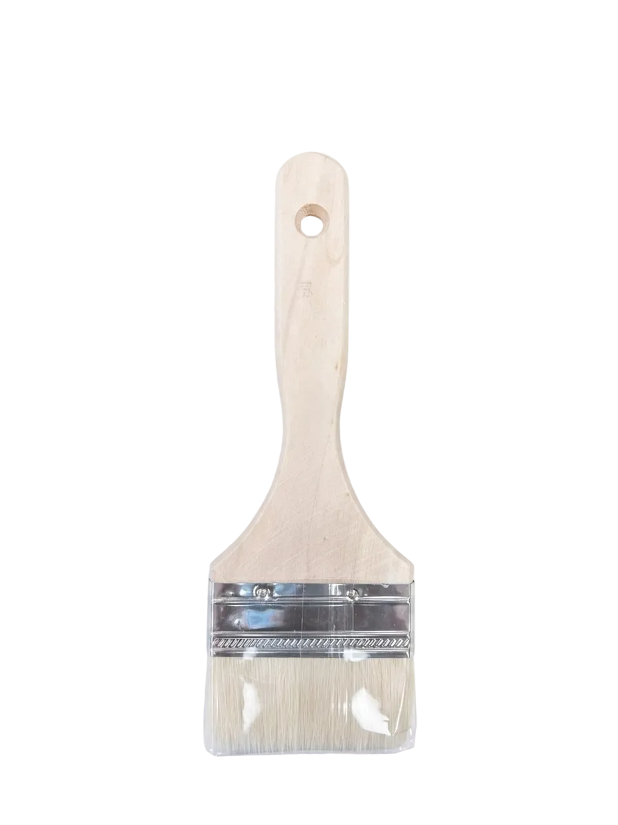 Wood & Wool Bristle 1" - 5" Flat Pastry Brush (WBRP Series)