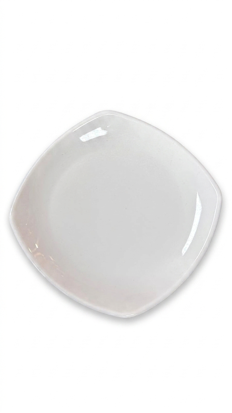 Melamine 7.8" White Square Plate