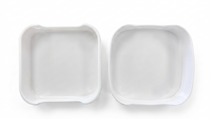 Melamine 7" White/Black Square Dish (Hot Pot Dish)
