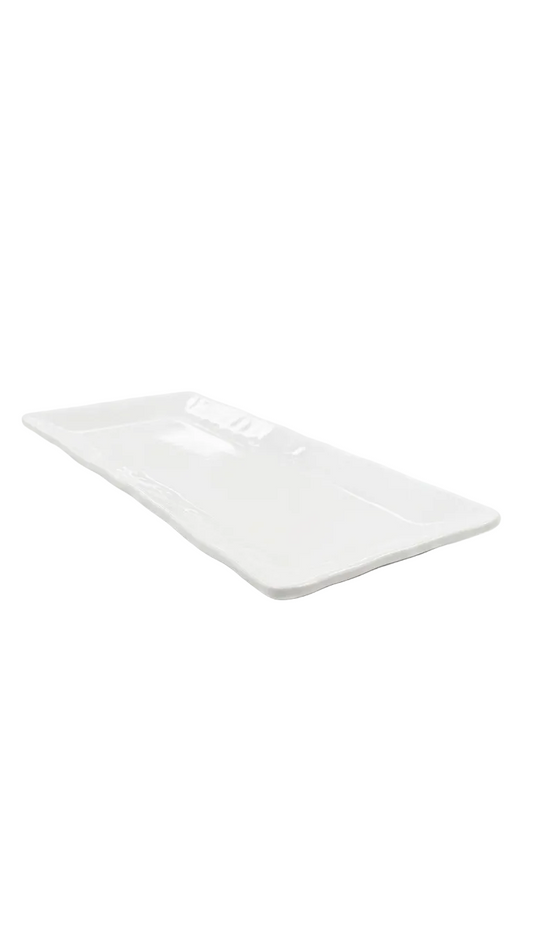 Melamine 11.9" White Rectangular Plate