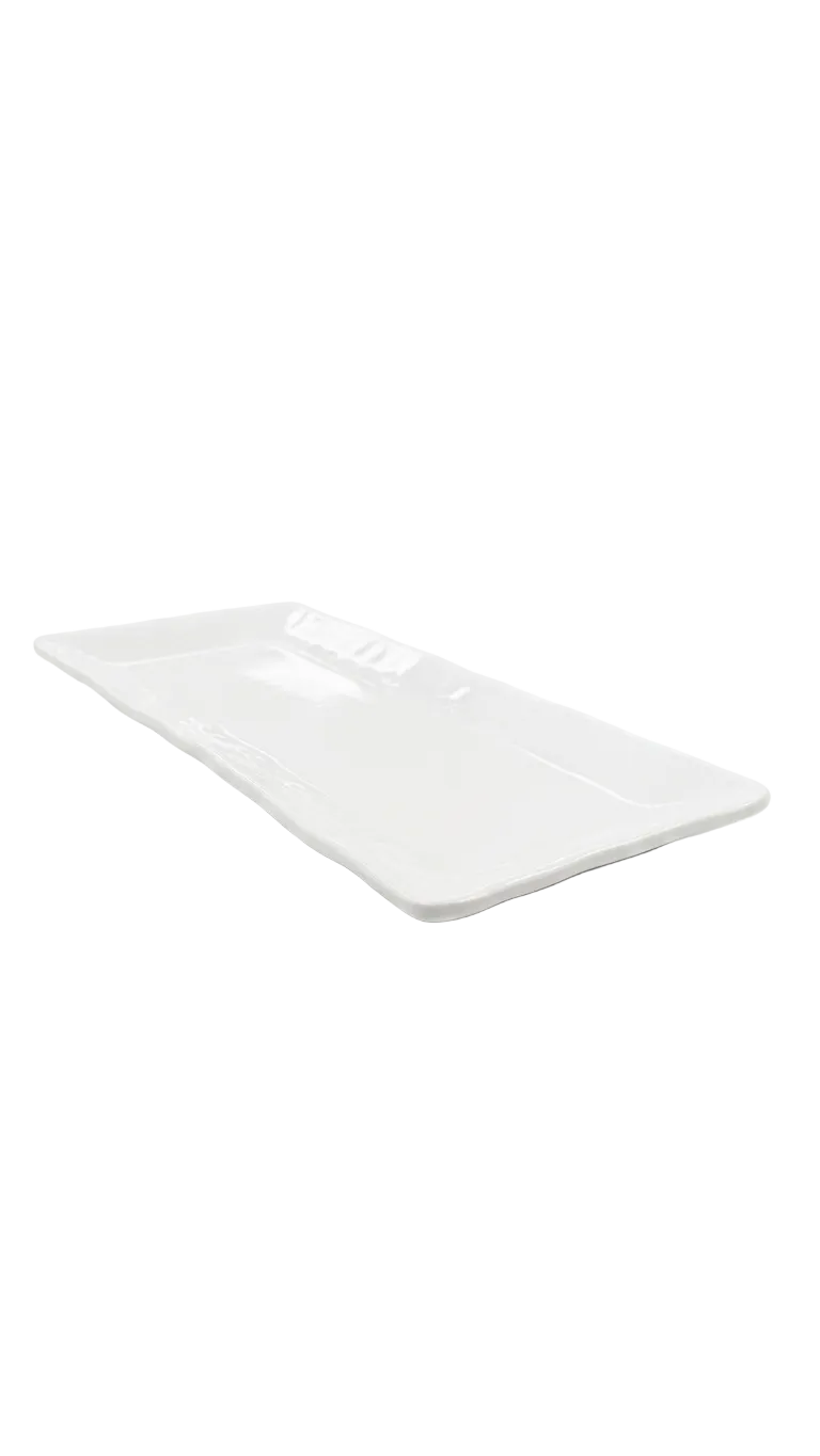 Melamine 11.9" White Rectangular Plate