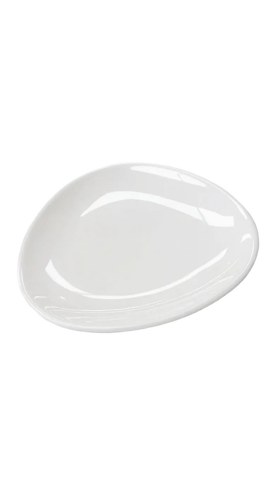 Melamine 11" White Triangular Plate