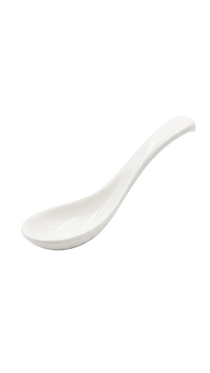 Série de cuillères en mélamine blanche