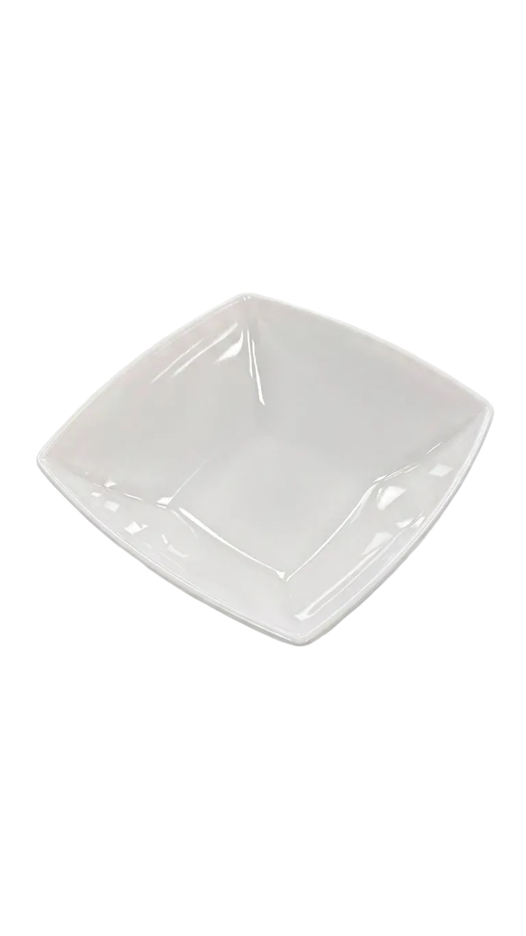 Bol carré en mélamine 21,6 cm / 19,1 cm blanc