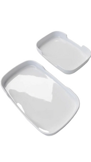 Melamine 8.5" White Rectangular Serving Tray