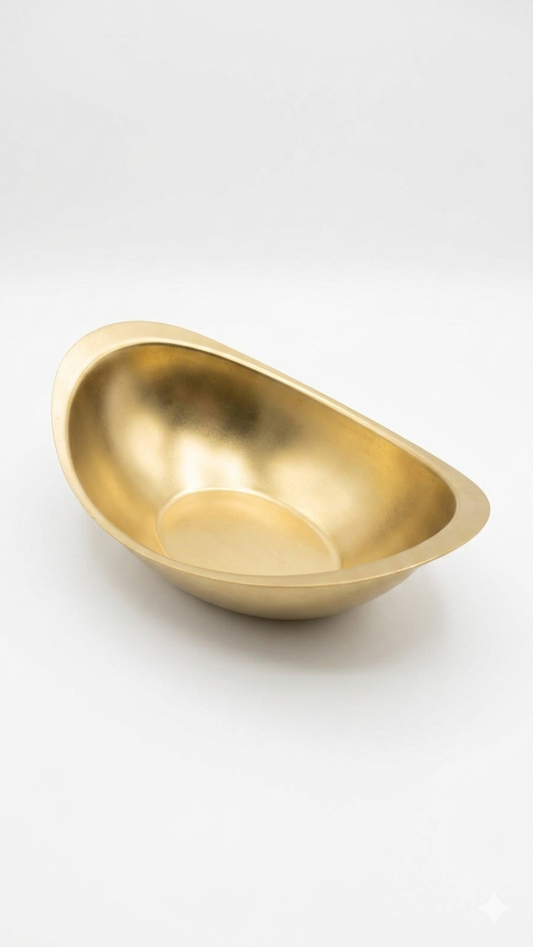 304 Stainless Steel Yuanbao Bowl Silver / Gold Plated