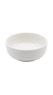 Melamine 4.25" Shiny White Flat Round Bowl
