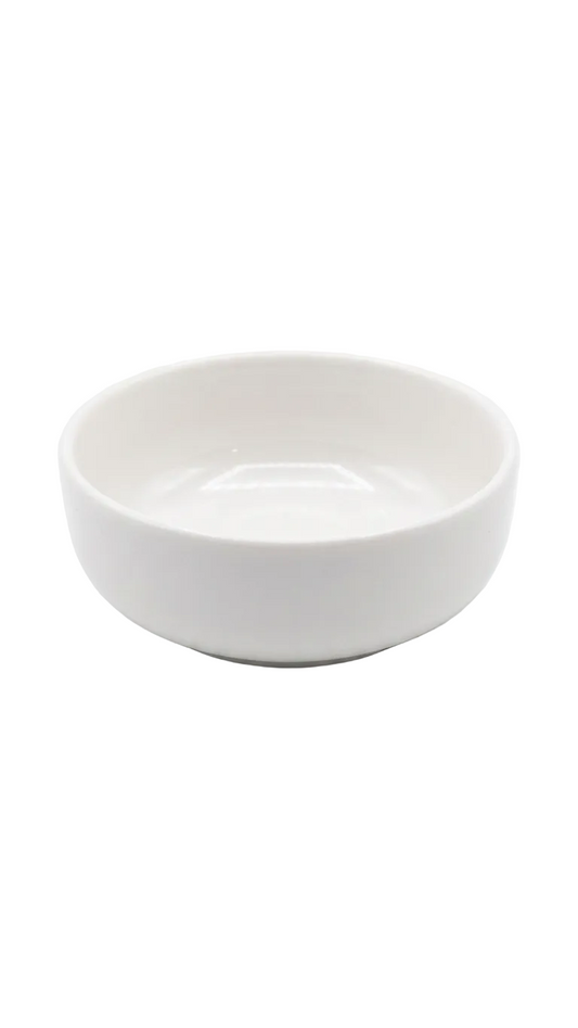 Melamine 4.25" Shiny White Flat Round Bowl