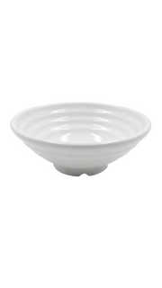 Melamine 6" White Round Bowl With Whorl