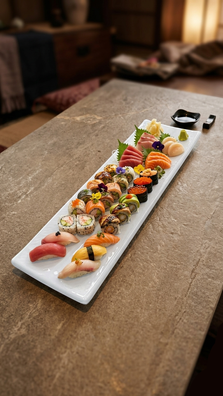 Melamine 20.25" X 6.25" White Long Sushi Plate