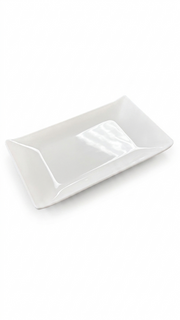 Melamine 9" White Rectangular Plate