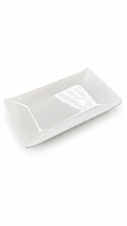 Melamine 9" White Rectangular Plate