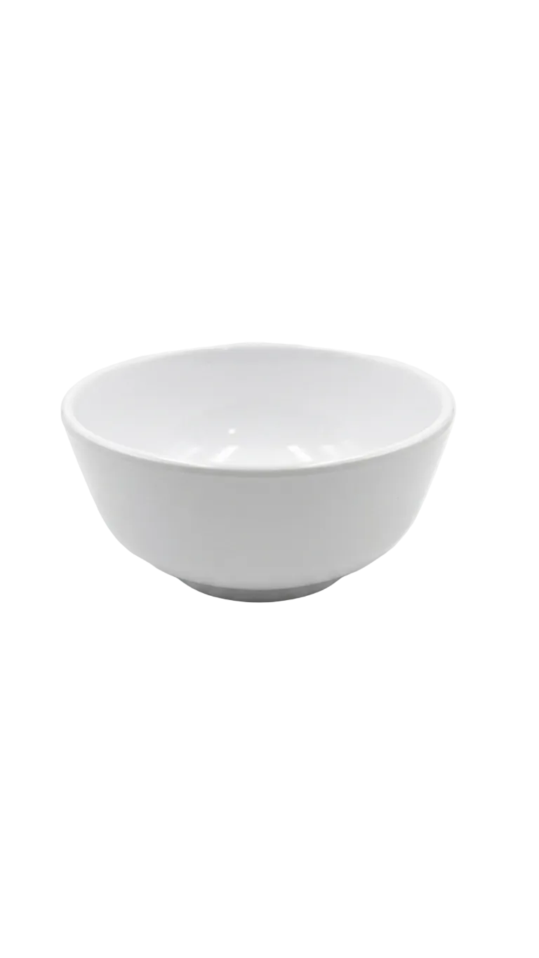 Melamine 4.6" White Round Bowl