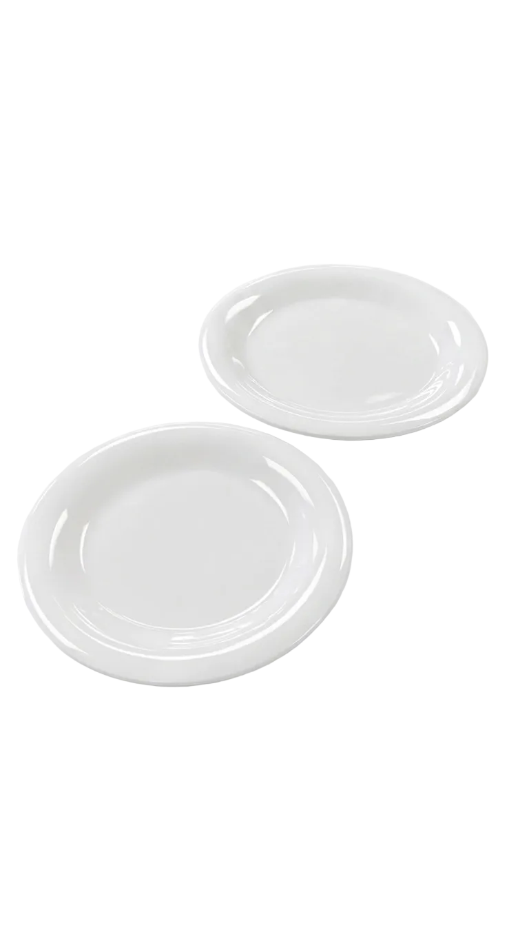 Melamine 11" White Round Plate ( 7.5"/8.5")