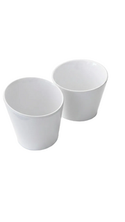 Melamine Angled White Bowl (4.3"/5.1")