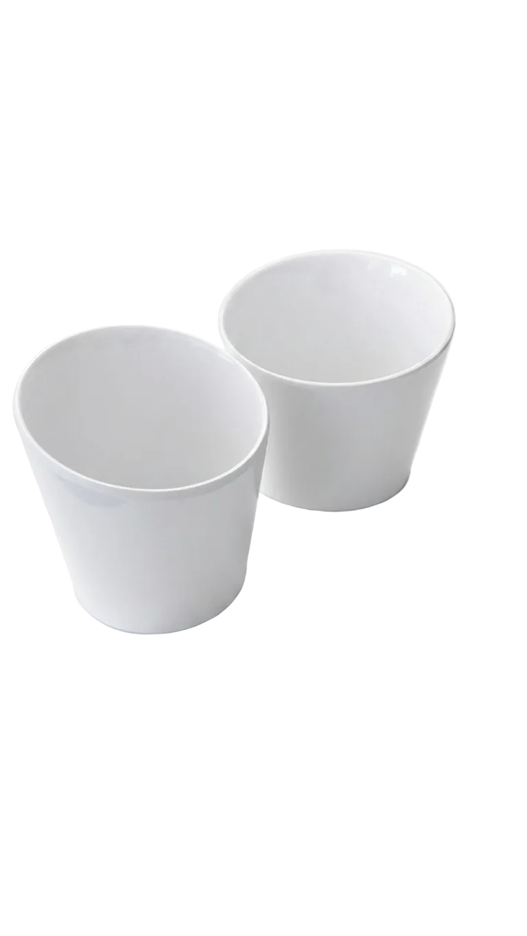 Melamine Angled White Bowl (4.3"/5.1")